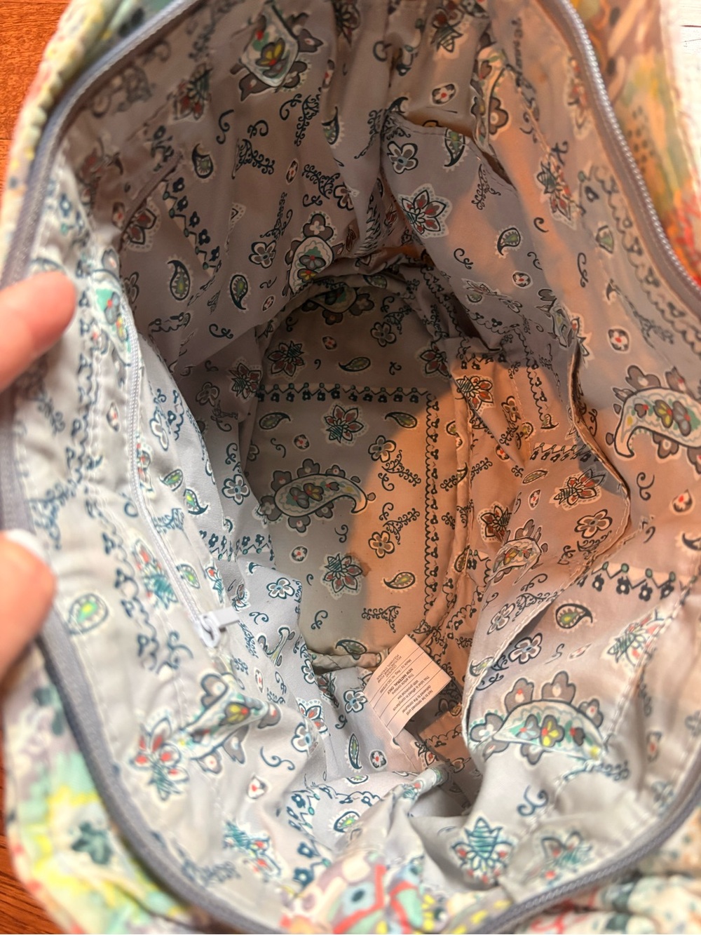 Retired Vera Bradley Citrus Paisley Glenna Satchel - Picture 7 of 8